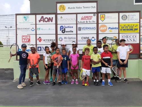 Mundo Nobo Tennis Club. Het eerste jeugd toernooi in 2019. Red ,Orange en Green ball.